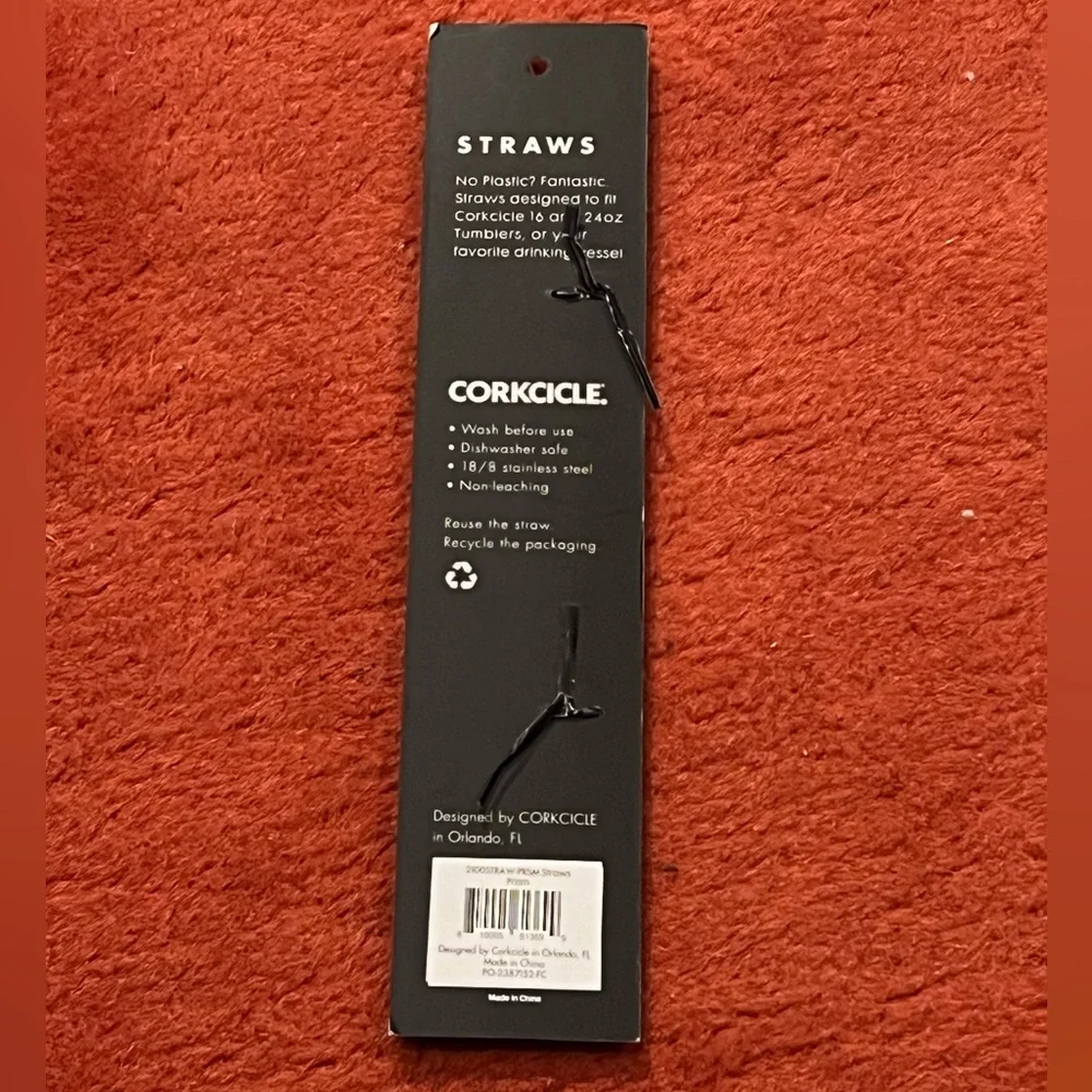 Corkcicle Prism Stainless Steel Straw Packaging